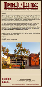 Mission Hills Letter